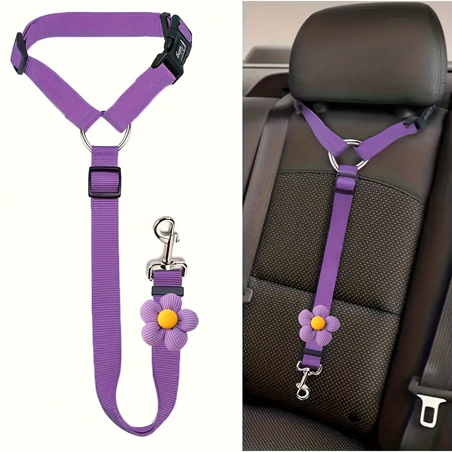 Headrest Car Dog Safety Seatbelt