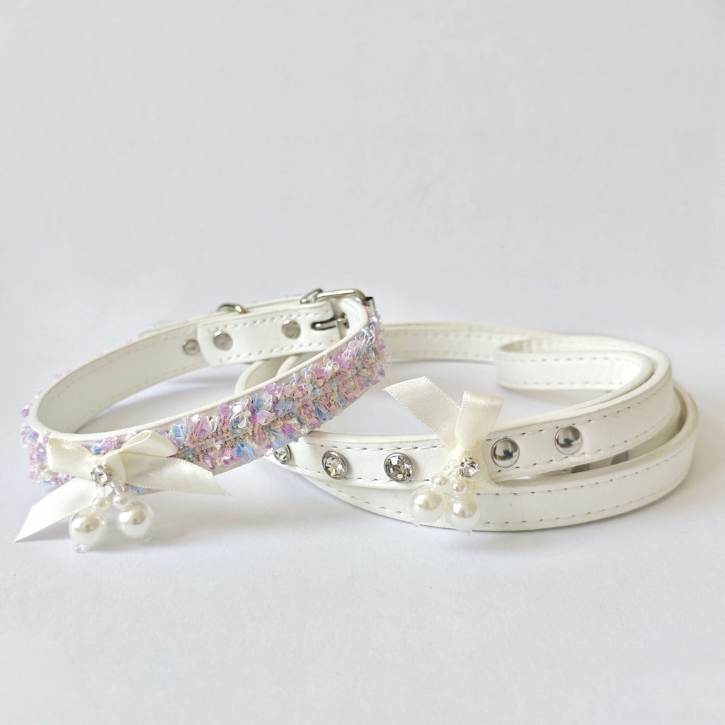 Bowknot & Pearl Dog Cat Collar/Leash