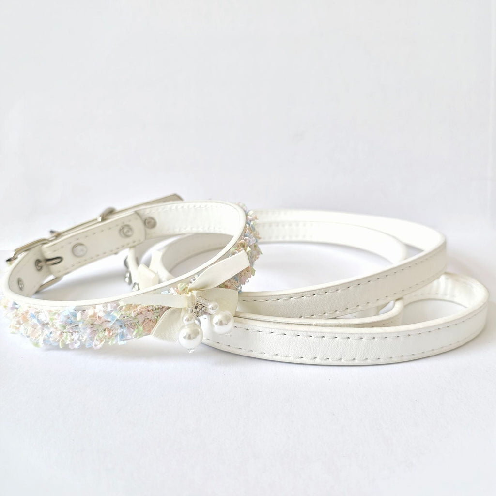Bowknot & Pearl Dog Cat Collar/Leash